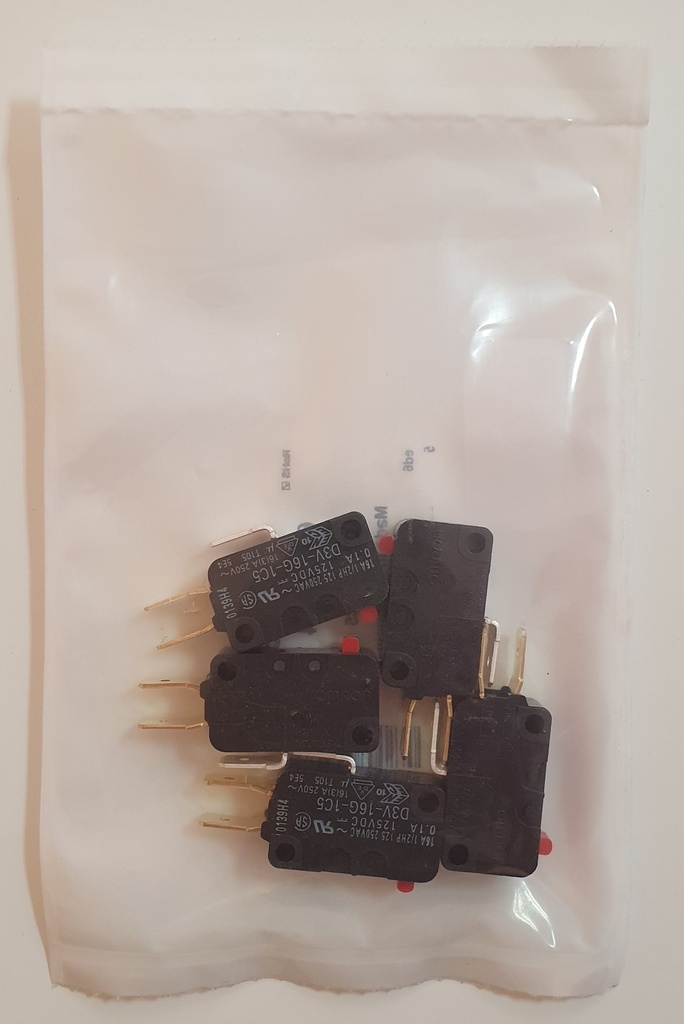 SPDT Micro Switch, QC 6.35mm, 16A, 250V AC