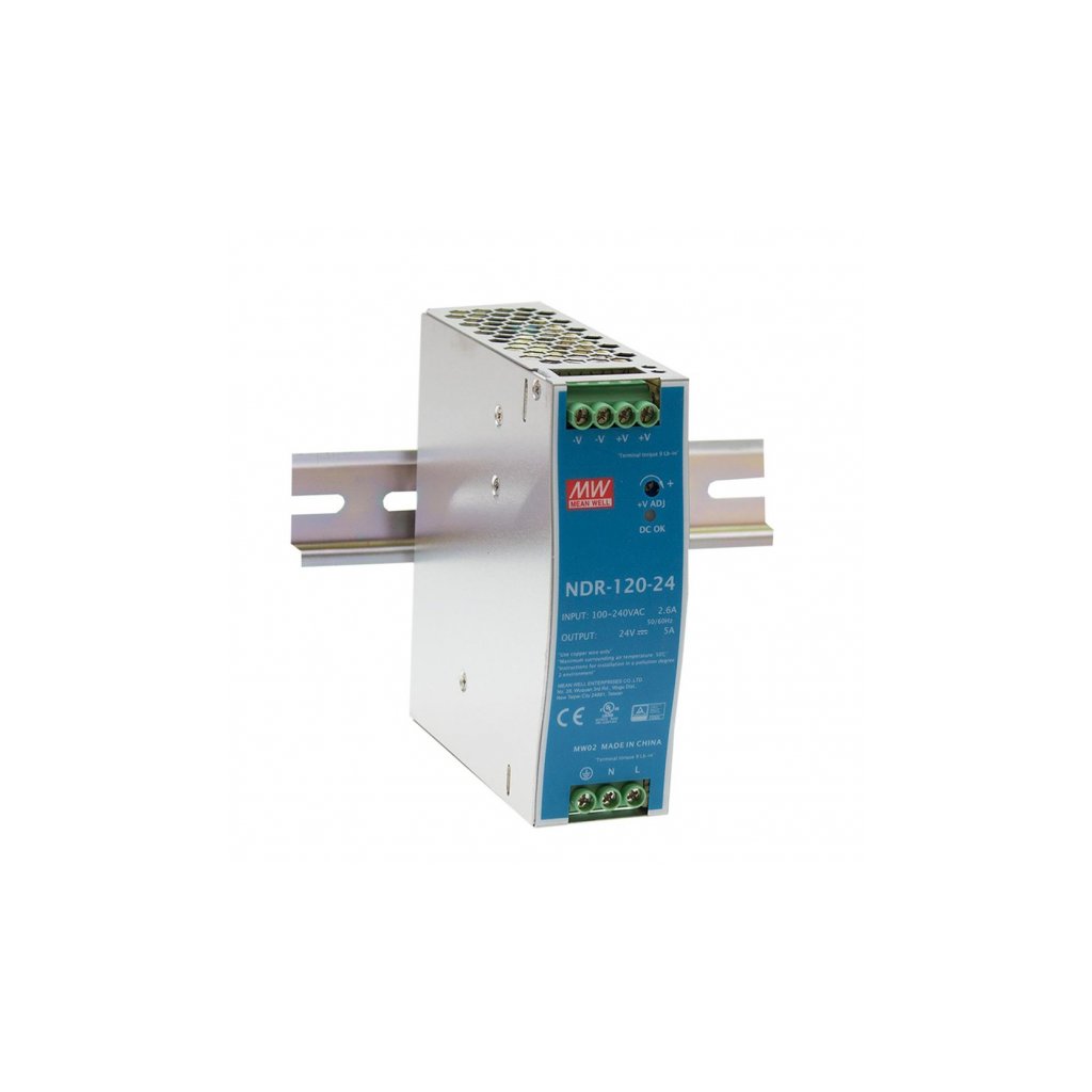 DIN rail power supply 24VDC, 120W, 5A