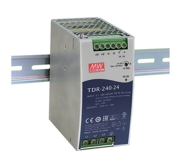 DIN rail power supply Mean Well TDR-240, 63 mm