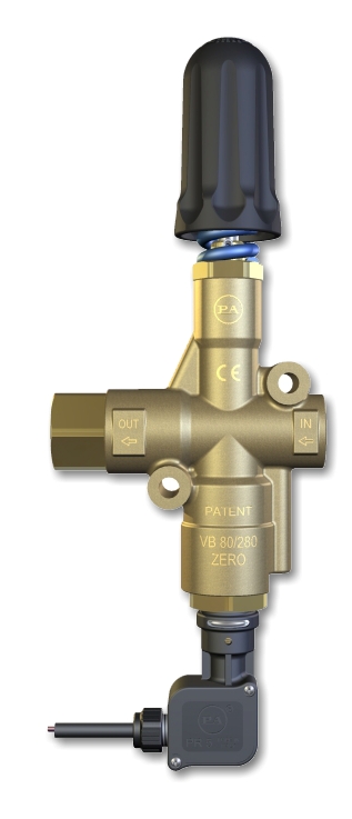 Pressure regulator with microswitch VB80/280 Zero valve. byp. 1/2 F