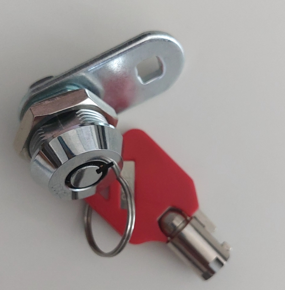 ICW cam lock with 2 keys 12.5mm red